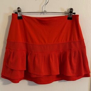 Lucky in Love Women’s Tennis/Pickleball Red Breathable Skirt Skort Sz Small